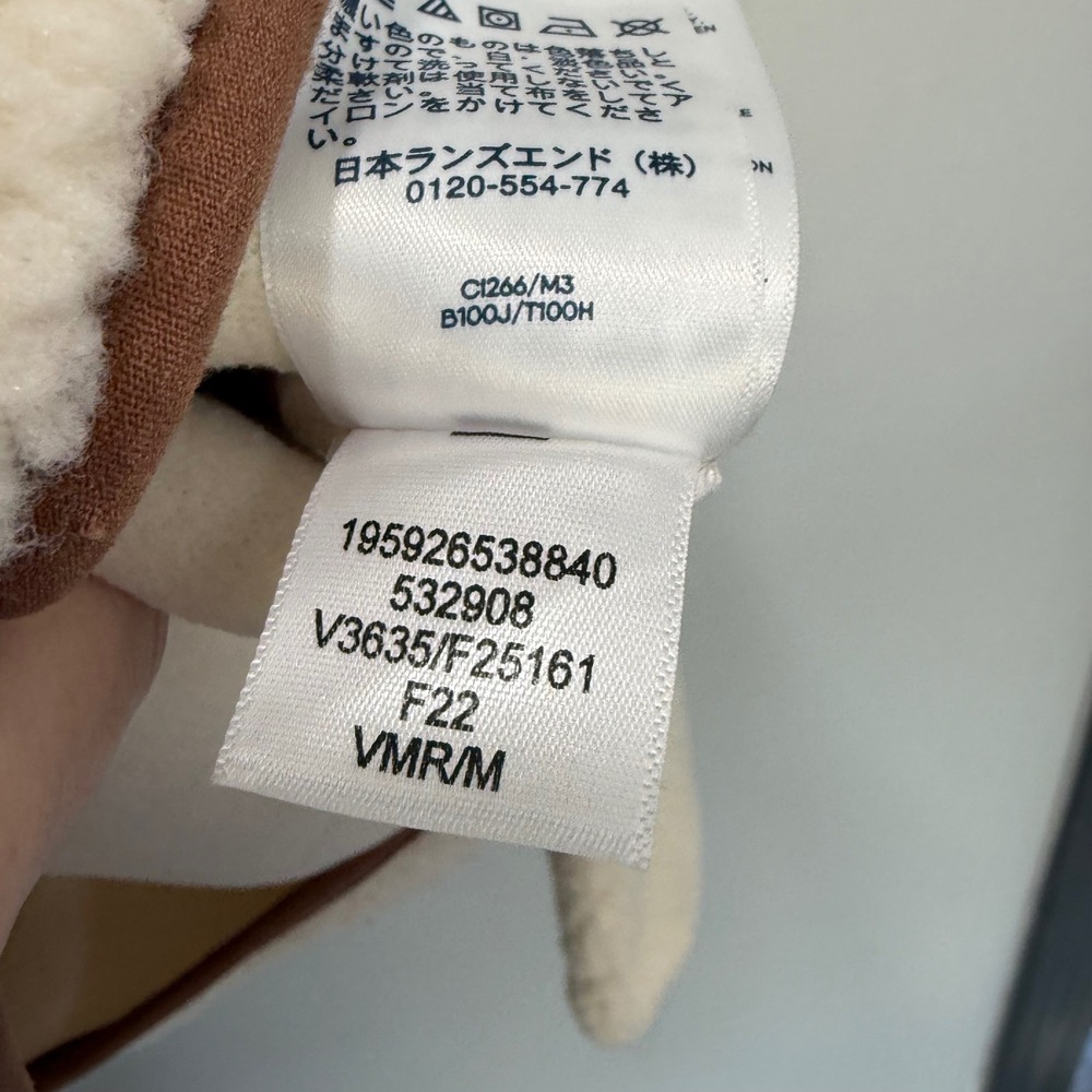 Lands' End Womens‎ Cream Sherpa Fleece Snap Neck Pullover Sweatshirt 532908 M - Picture 6 of 7